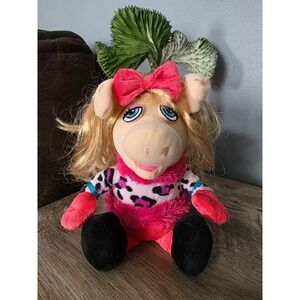 Vintage Musical Singing Miss Piggy Plush Christmas Santa Baby Muppets Dan Dee